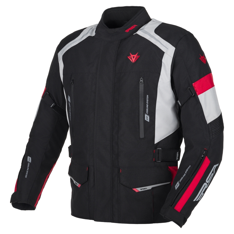 Jachetă pentru motociclete RSA EXO 2 negru-gri-rou