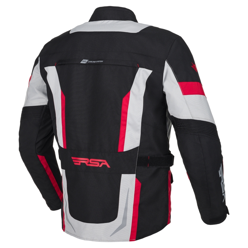 Jachetă pentru motociclete RSA EXO 2 negru-gri-rou