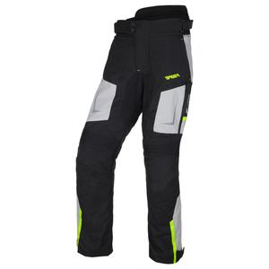 Pantaloni de motocicletă RSA EXO 2 negru-cenușiu-galben-fluo