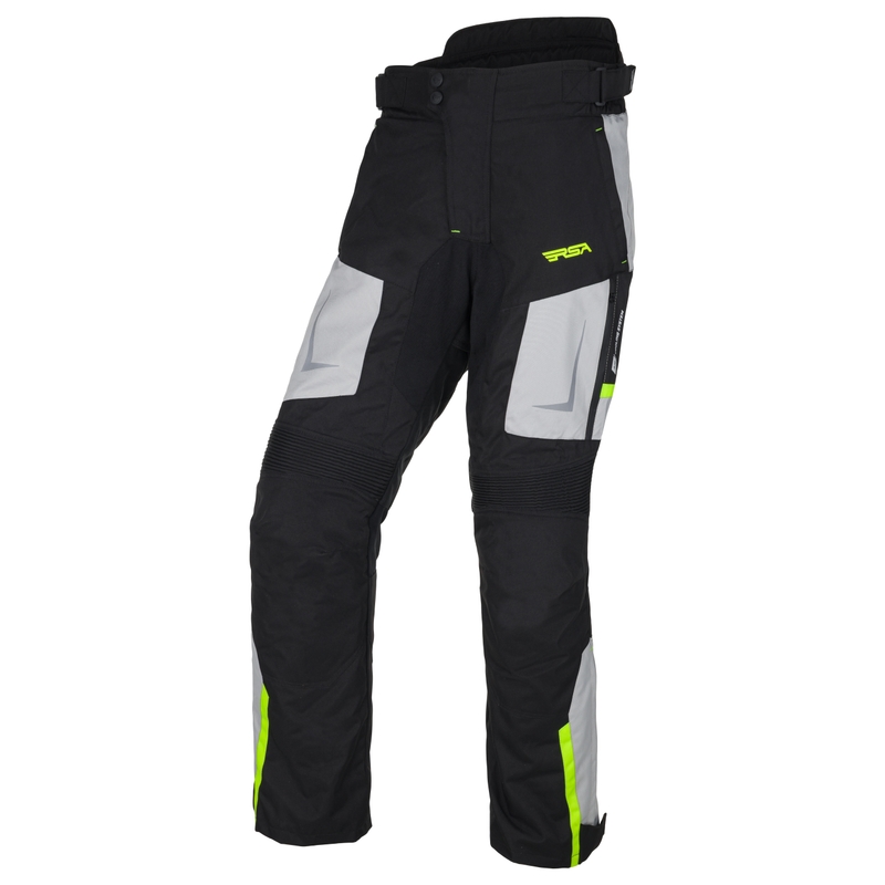 Pantaloni moto RSA EXO 2 negru-gri-galben fluo