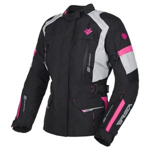 Jachetă de motocicletă pentru femei RSA EXO 2 negru-gri-roz