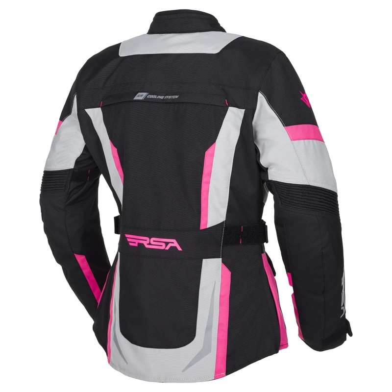 Geacă de motocicletă RSA EXO 2 pentru femei negru-gri-roz