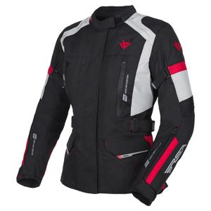 Jachetă de motocicletă pentru femei RSA EXO 2 negru-gri-roșu