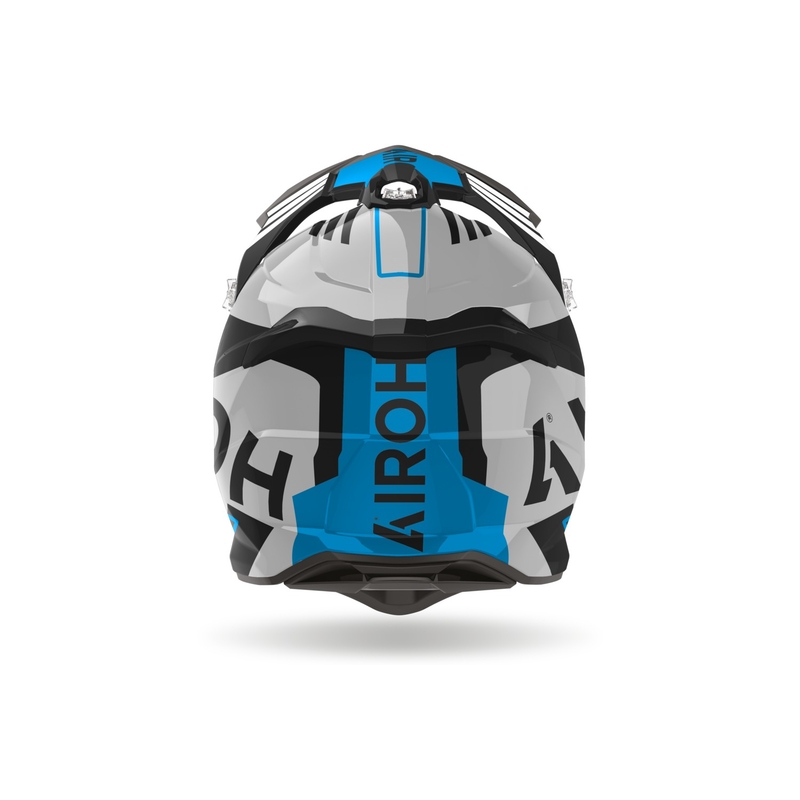 Casca de motocross Airoh Strycker Brave 2024 albastru-gri lucios lichidare