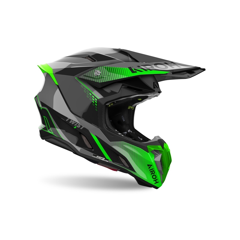 Casca motocross Airoh Twist 3 Shard verde lucios