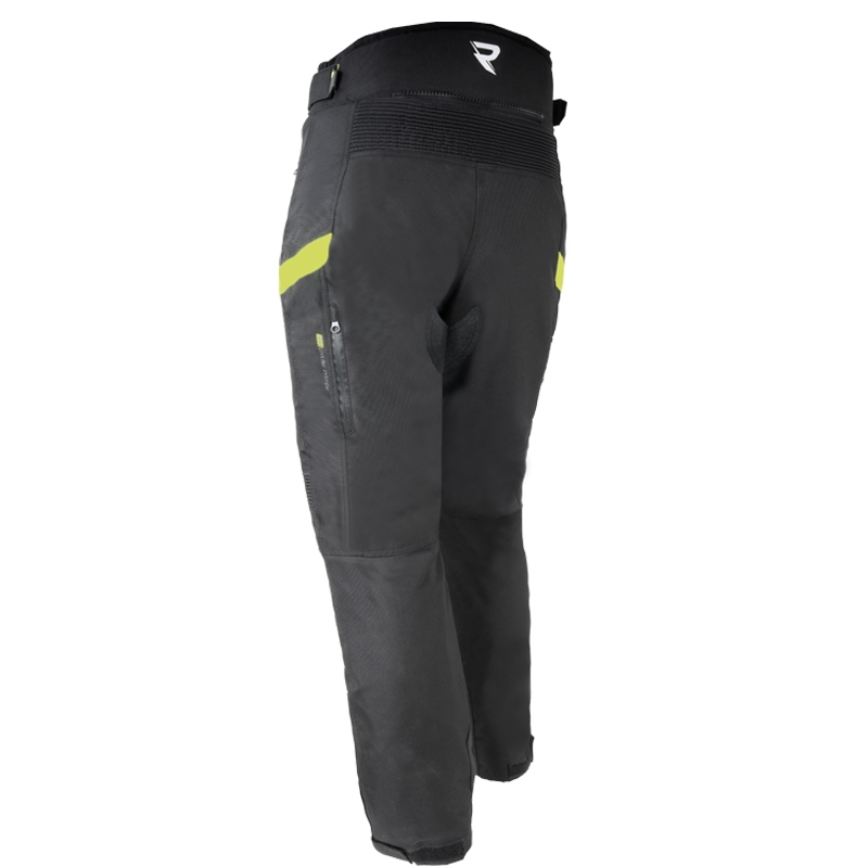 Pantaloni de motocicleta Street Racer Vix de dama negru-galben fluo