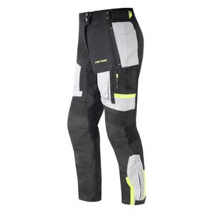 Pantaloni moto pentru femei Street Racer Hilax negru-gri-galben fluorescent