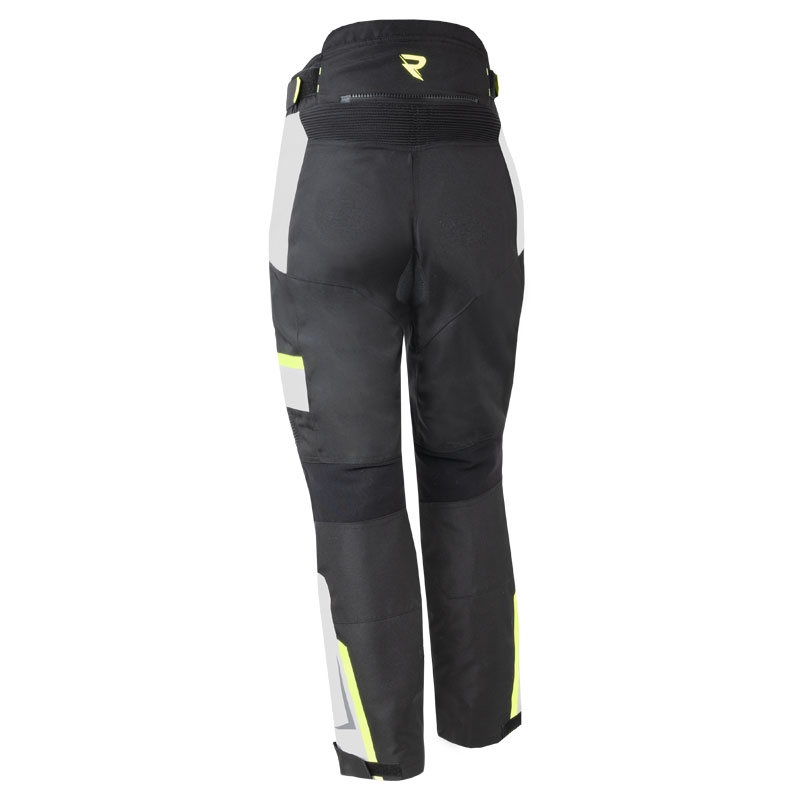 Pantaloni moto dama Street Racer Hilax negru-gri-galben fluo