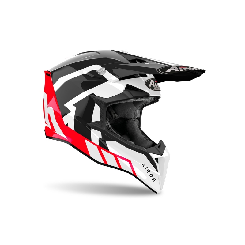 Casca de motocross Airoh Wraaap Reloaded rosu lucios