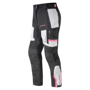 Pantaloni moto dama Street Racer Hilax negru-gri-roz
