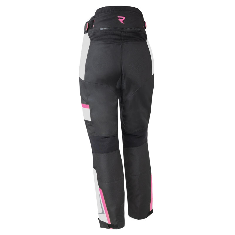 Pantaloni moto dama Street Racer Hilax negru-gri-roz