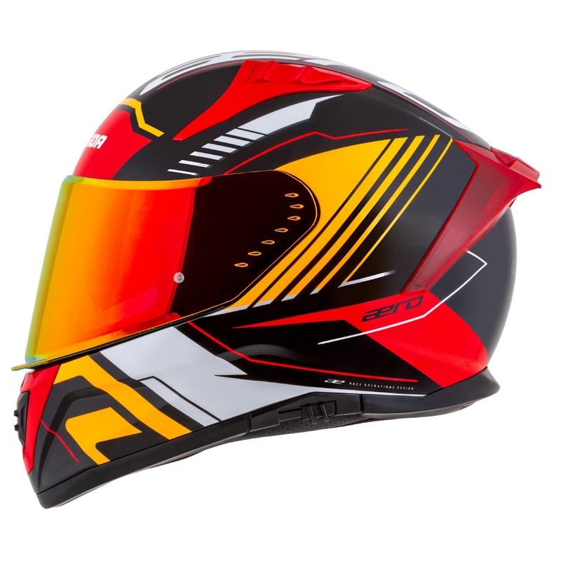 Cassida moto integrala Cassida Aero Drome pearl negru-portocaliu-rosu-alb