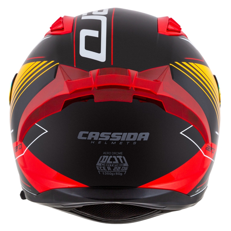 Cassida moto integrala Cassida Aero Drome pearl negru-portocaliu-rosu-alb