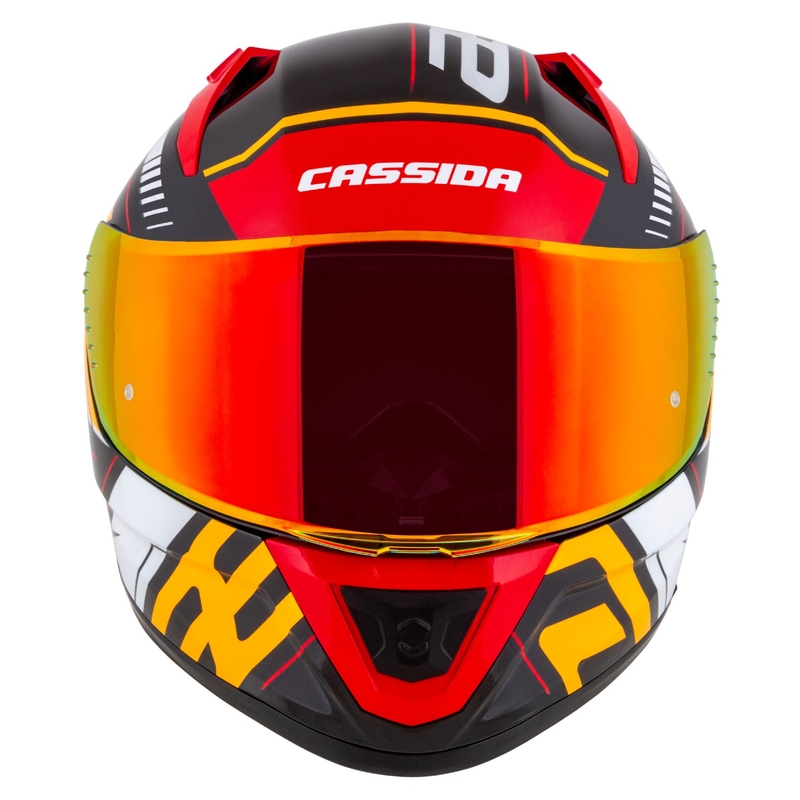 Cassida moto integrala Cassida Aero Drome pearl negru-portocaliu-rosu-alb