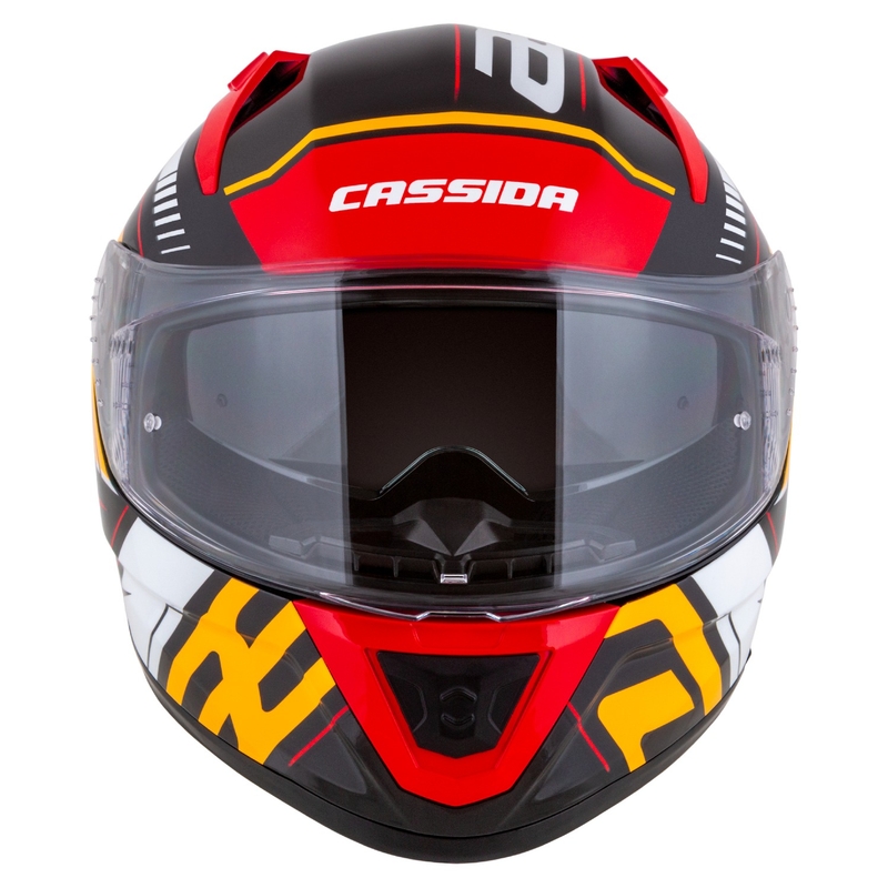 Cassida moto integrala Cassida Aero Drome pearl negru-portocaliu-rosu-alb