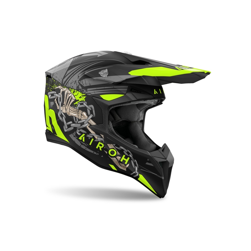 Cască motocross Airoh Wraaap Darkness mată