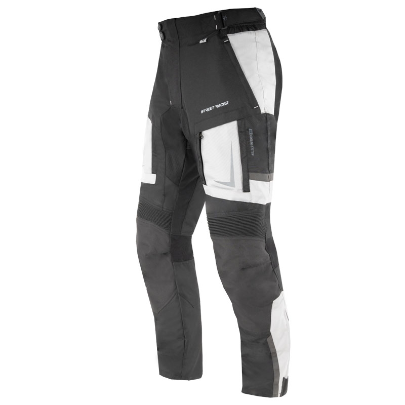 Pantaloni moto Street Racer Hilax negru-gri