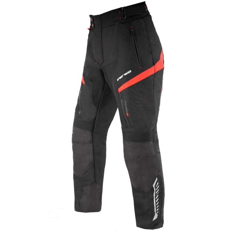 Pantaloni moto Street Racer Vix negru-rosu
