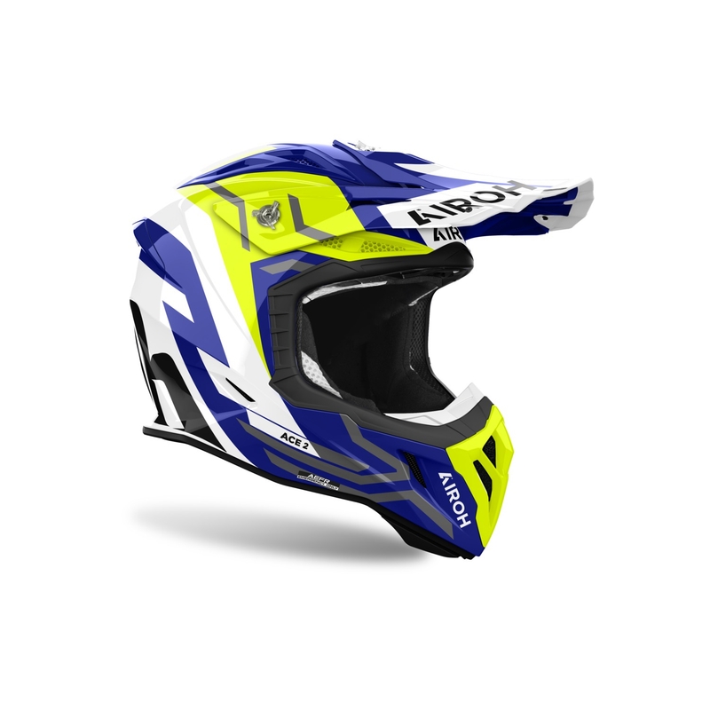 Cască de motocross Airoh Aviator Ace 2 Ground, galben lucios