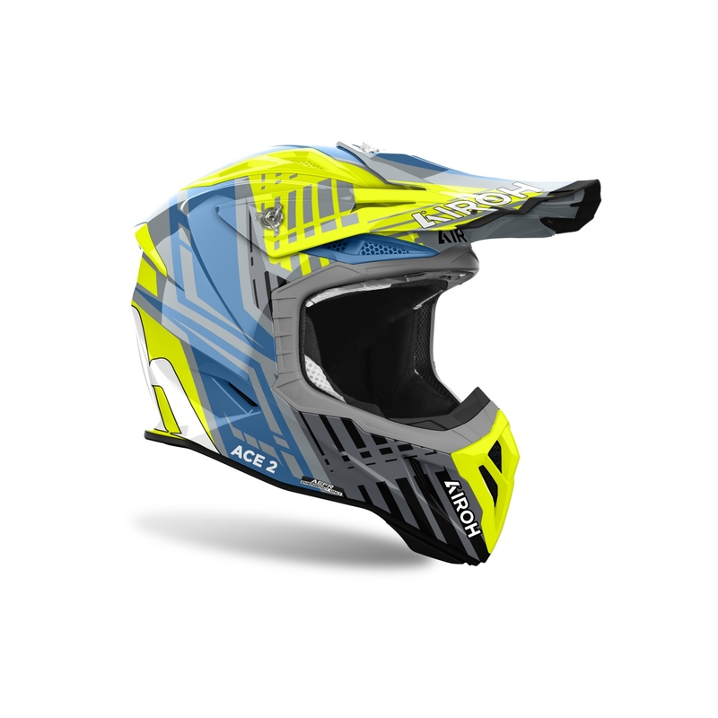 Cască motocross Airoh Aviator Ace 2 Proud, galben lucios