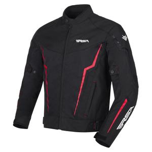 Jachetă de motociclist RSA Bolt negru-alb-roșu