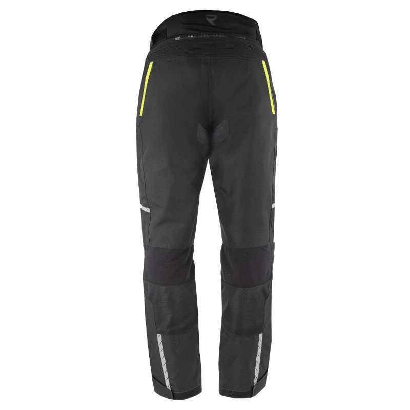 Pantaloni moto Street Racer Flex Air negru-galben fluo