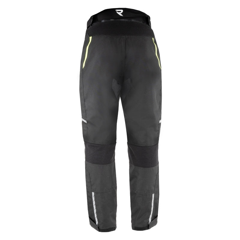 Pantaloni moto Street Racer Flex negru-galben fluo