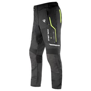 Pantaloni moto Street Racer Flex negru-galben fluo