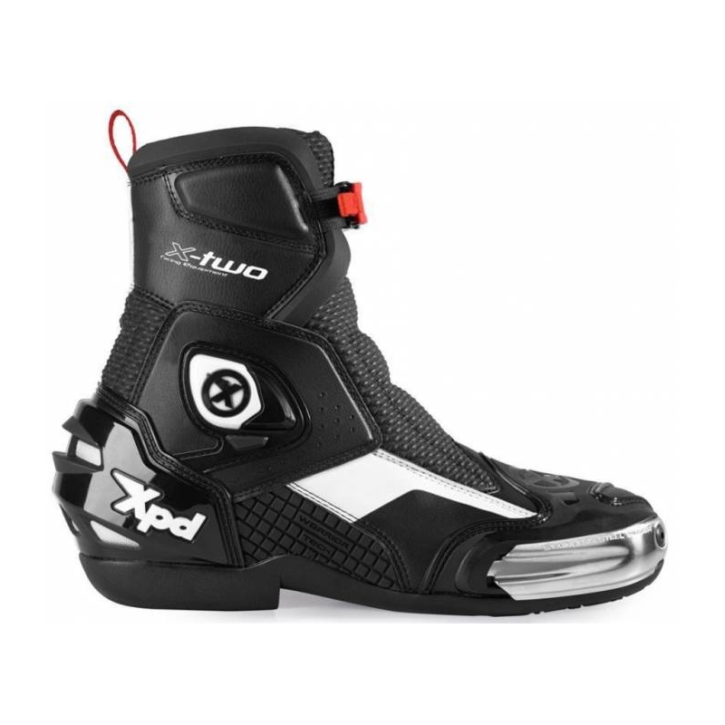 Cizme de motocicletă XPD X-Two negru și alb