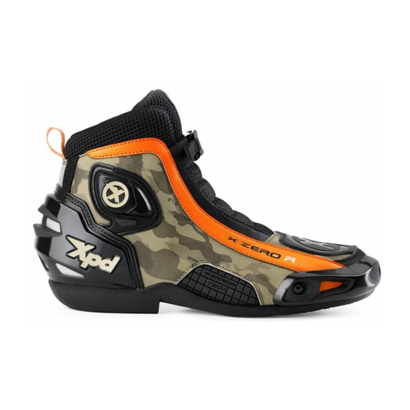 Cizme de motocicletă XPD X-Zero R negru-camo-portocaliu