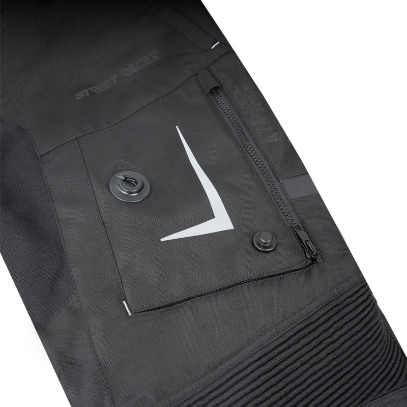 Pantaloni moto Street Racer All Season negri
