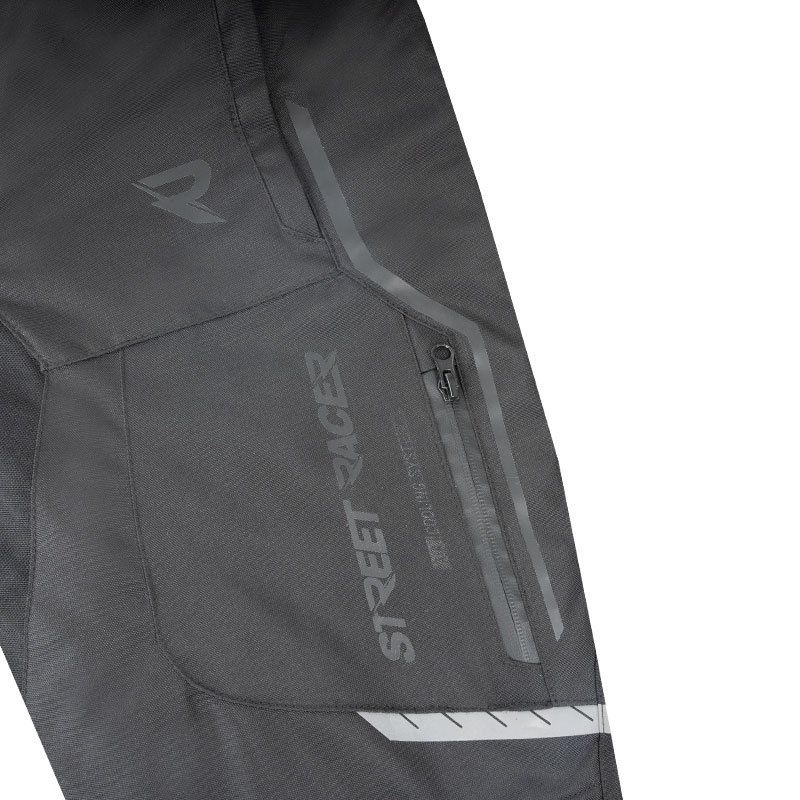 Pantaloni moto Street Racer Flex negri