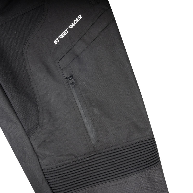 Pantaloni de motocicletă prelungiți Street Racer Vix negri