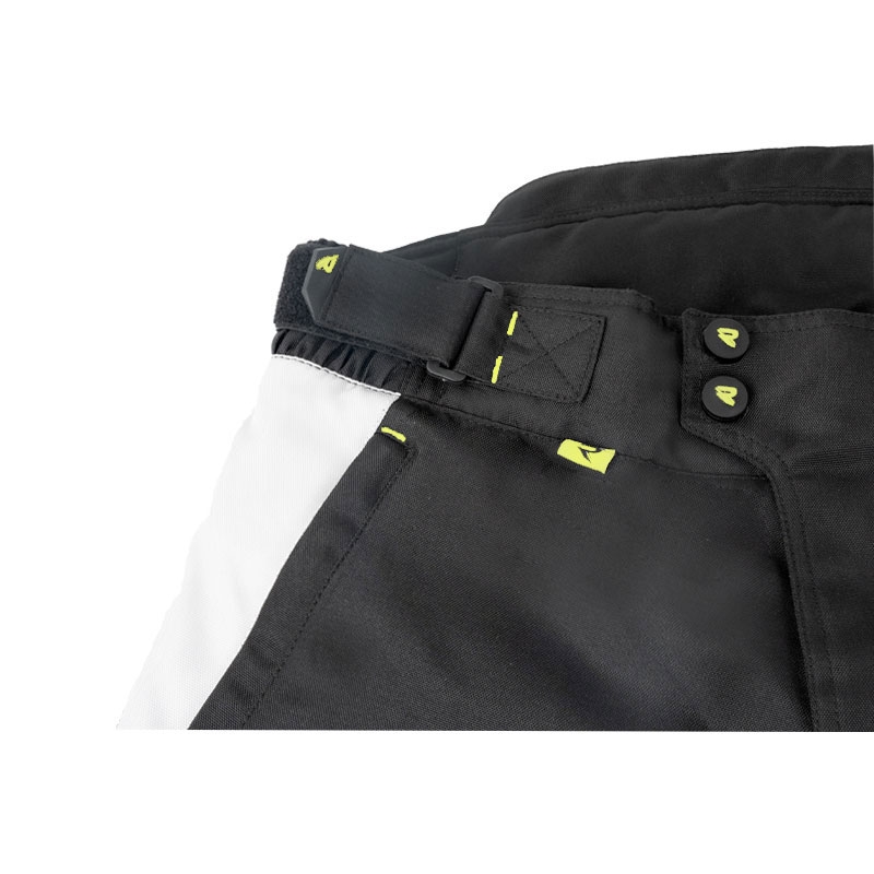 Pantaloni moto dama Street Racer Hilax negru-gri-galben fluo
