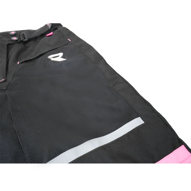 Pantaloni de damă Street Racer Betty II Air pentru motocicletă negru-roz