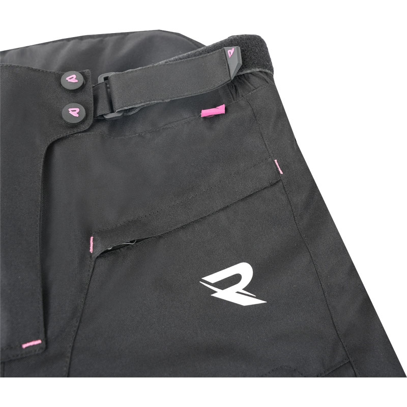 Pantaloni de motocicleta Street Racer Betty II de dama negru-roz