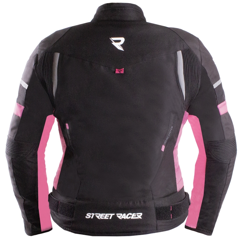 Geacă de motocicletă pentru femei Street Racer Betty II Air negru-roz