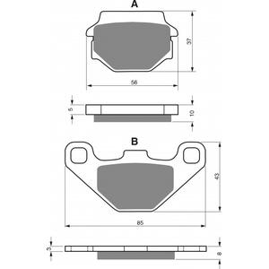 Placute de frana GOLDFREN 005 AD