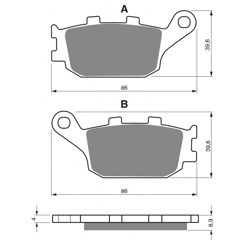 Placute de frana GOLDFREN AD  STREET