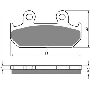Placute de frana GOLDFREN 025 S3