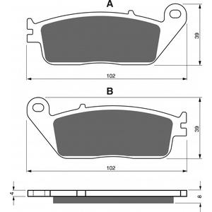 Placute de frana GOLDFREN 022 S33 STREET FRONT