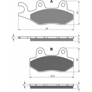 Placute de frana GOLDFREN 002 S33 OFF-ROAD Spate
