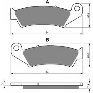 Placute de frana GOLDFREN 004 K1