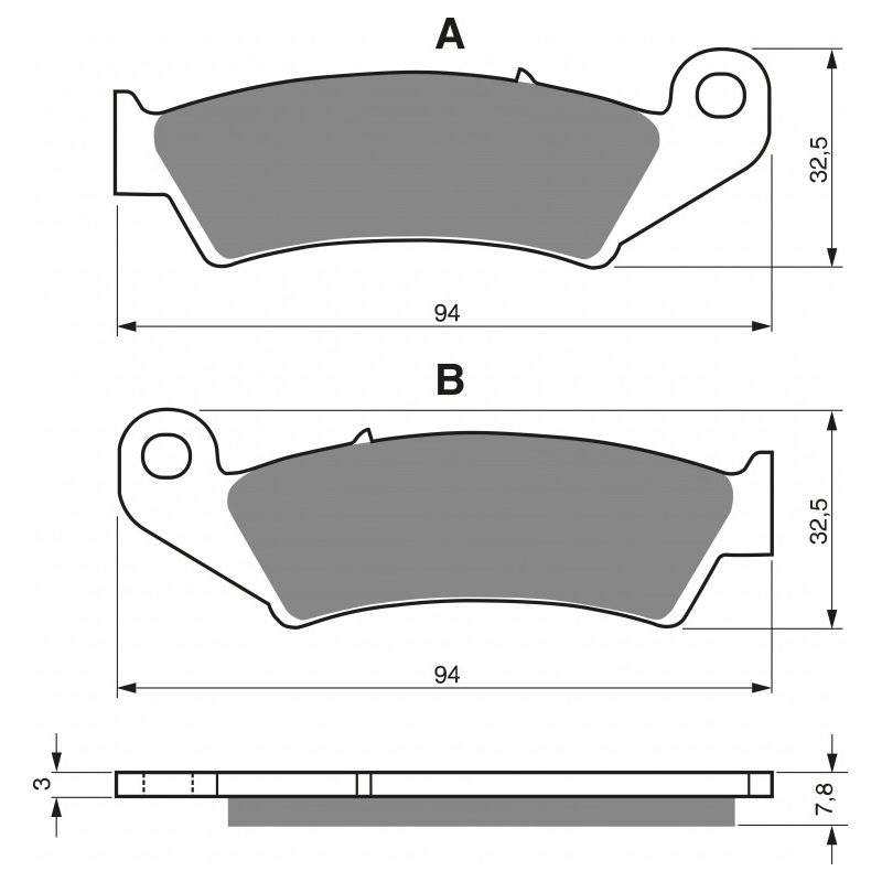 Placute de frana GOLDFREN K1