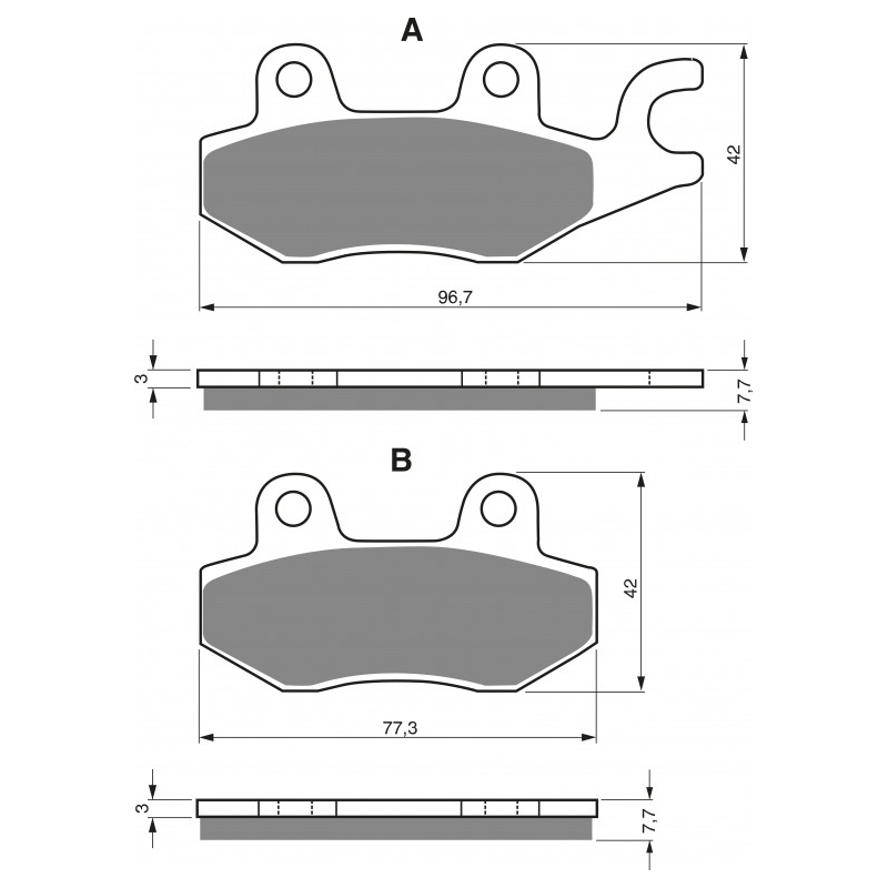 Placute de frana GOLDFREN K1