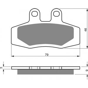 Placute de frana GOLDFREN 026 K1