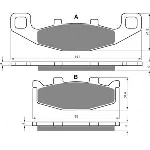 Placute de frana GOLDFREN 013 S33 STREET FRONT