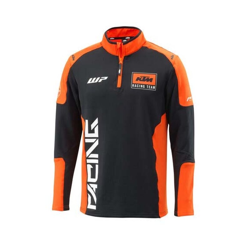 Hanorac cu glugă KTM Team Halfzip negru-portocaliu