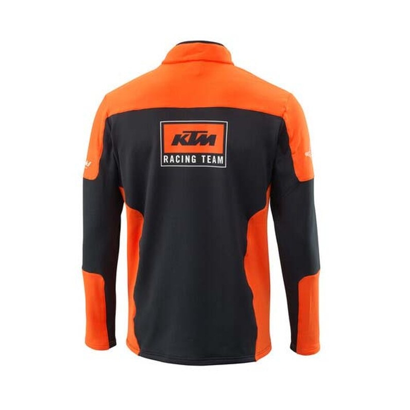 Hanorac cu glugă KTM Team Halfzip negru-portocaliu