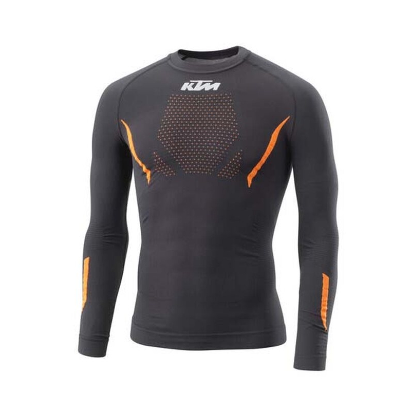 Tricou funcțional KTM Summer Performance Lung negru-portocaliu